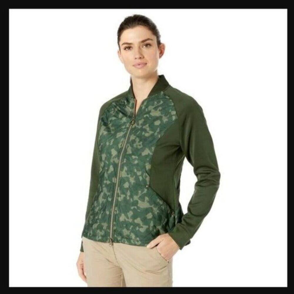 GREG NORMAN WOMEN'S ELITE QUILTED CIRE FULL-ZIP JACKET